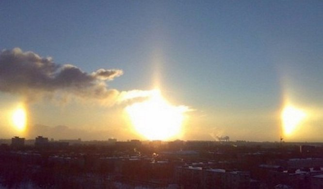 Над Челябинском взошли три солнца