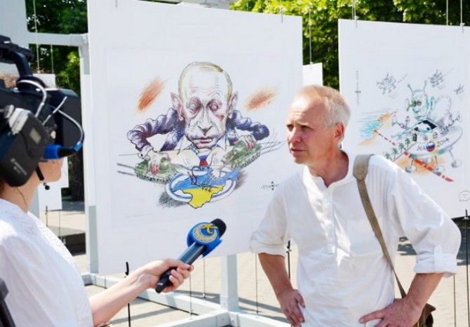 В Киеве проходит выставка политической карикатуры