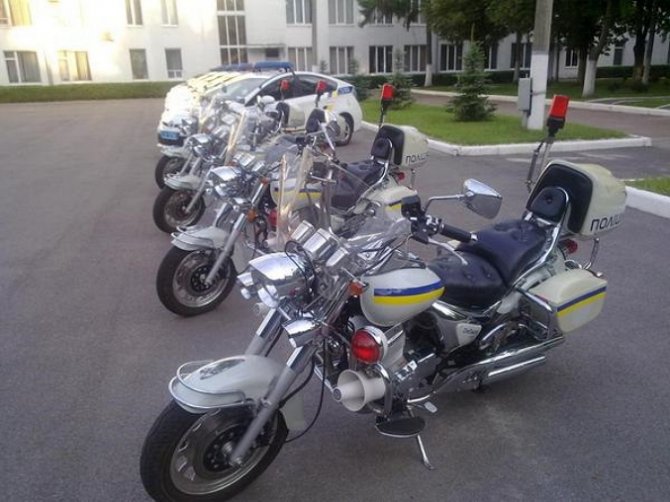 Киевские полицейские показали новое средство передвижения
