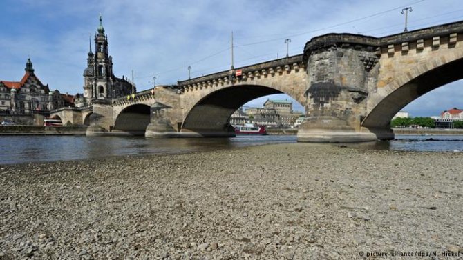 В Германии жара осушила крупные реки
