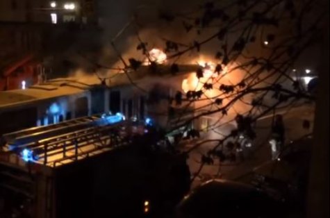 Во Львове вечером сгорел трамвай