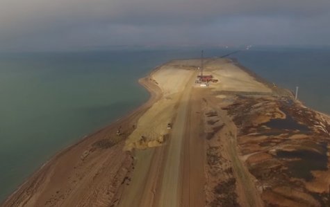 В сеть попало новое видео строительства Керченского моста