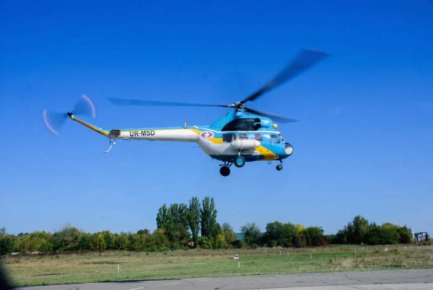 Под Харьковом во время соревнований упал вертолет