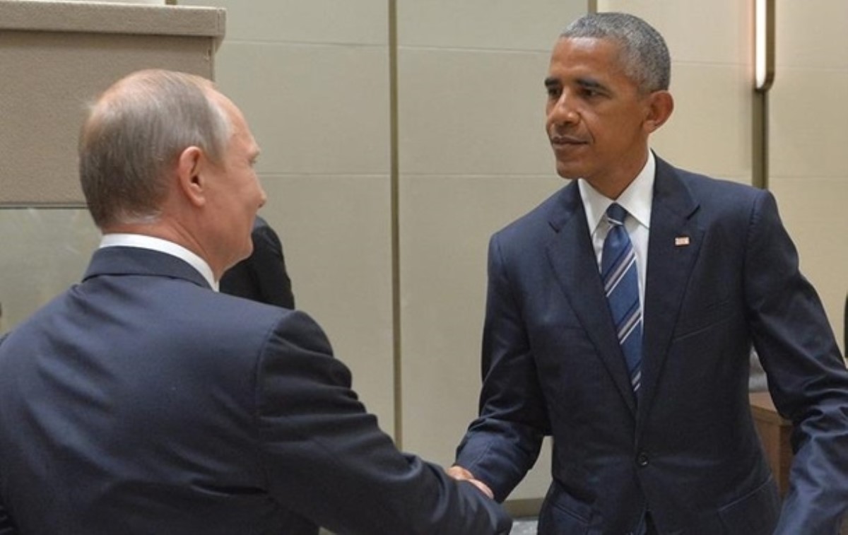 Обама и Путин обменялись рукопожатиями и обсудили Украину