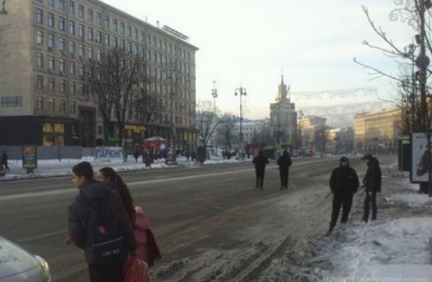 Центр Киева усиленно охраняет полиция
