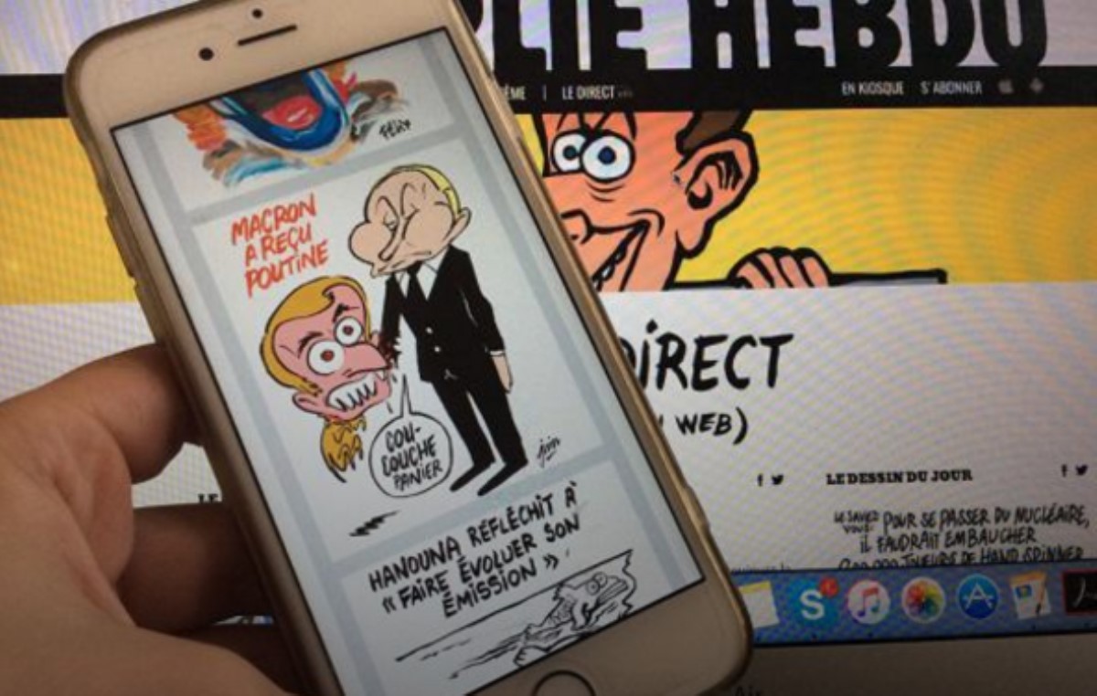 Charlie Hebdo насмешил карикатурой на визит Путина во Францию
