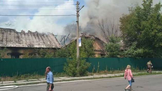 В Киеве вспыхнул крупный пожар
