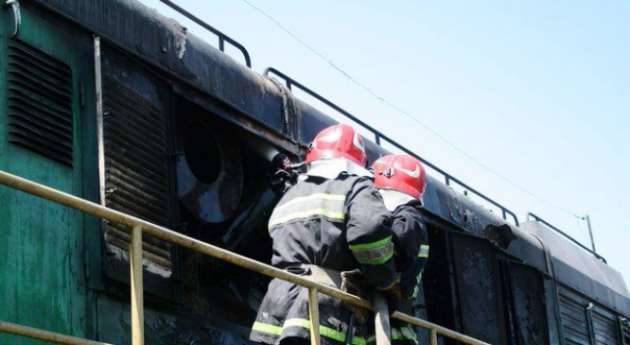 В Тернополе горел поезд