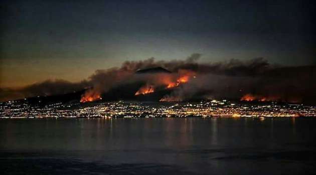 Масштабный пожар охватил Везувий, люди спасаются бегством
