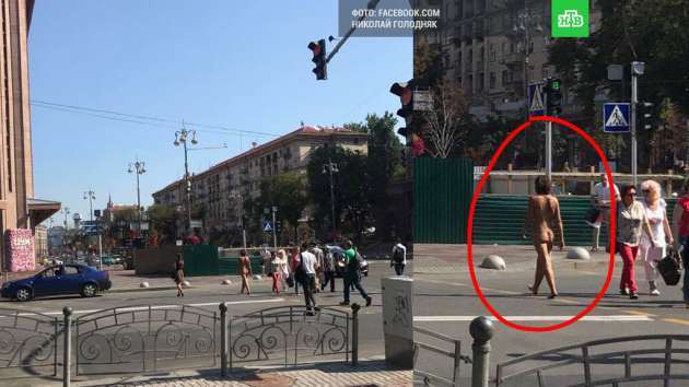 Голая женщина в центре Киева: выяснена причина инцидента