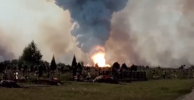 В Донецке горела территория ядерного могильника