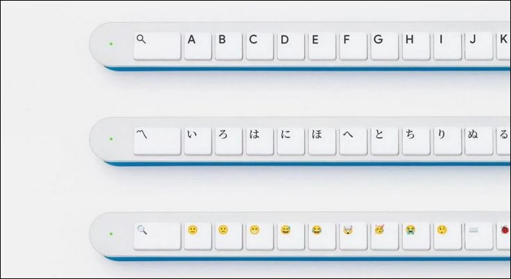 Новая клавиатура от Google: все клавиши расположены в один ряд