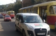 ДТП в Киеве: трамвай не разминулся с легковым автомобилем