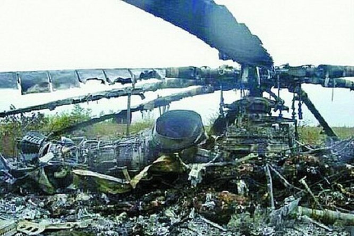 МИ-8, рухнувший в Харьковской области, начал дымиться еще до падения
