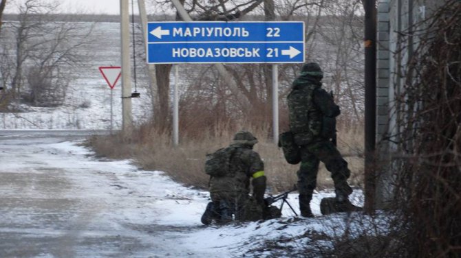 Продолжается обстрел позиций украинских военных в Широкино