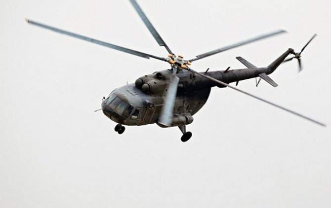 Под Киевом упал военный вертолет