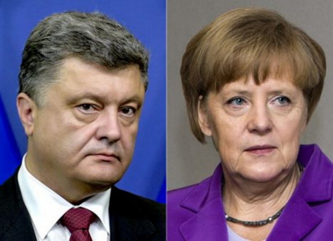 Порошенко поговорил с Меркель о ситуации на Донбассе
