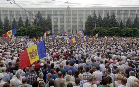 В Кишиневе протестующие заблокировали центральный проспект
