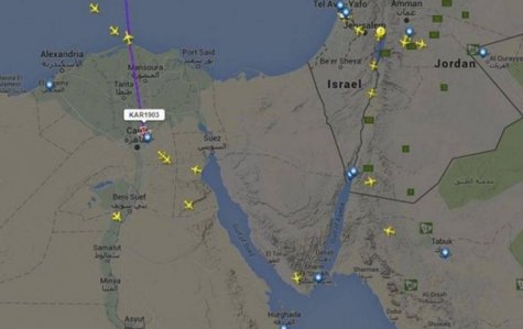 Над севером Синайского полуострова остановлены все полеты