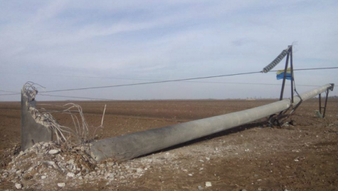 В Херсонской области упала опора ЛЭП