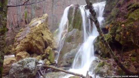 В Крыму обрушился знаменитый водопад