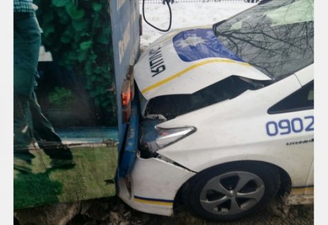 В Харькове полицейские разбили очередной патрульный автомобиль