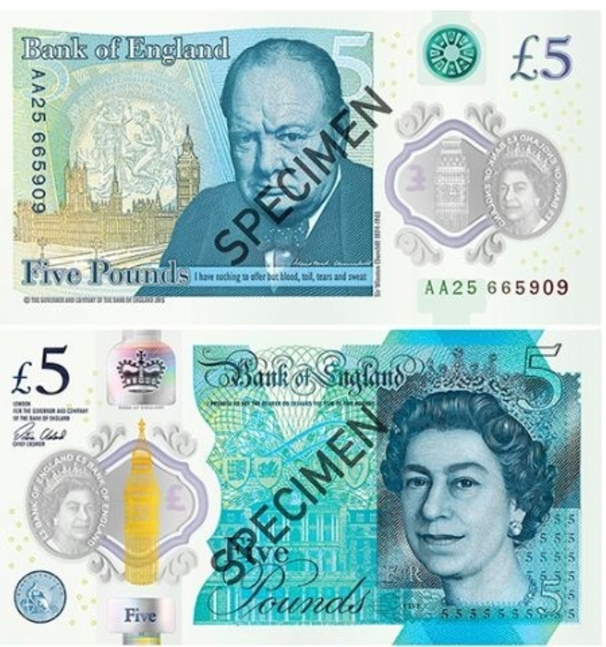 В Британии вводят в оборот пластиковые банкноты