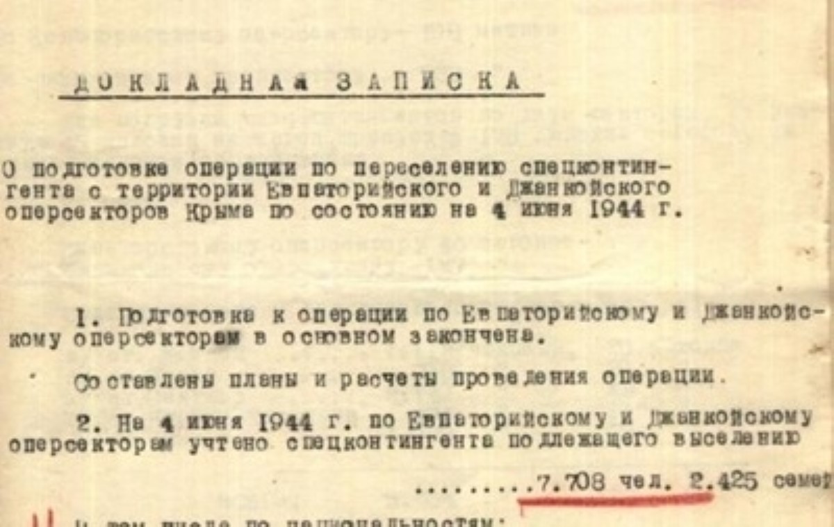 Историки обнародовали архивы НКВД по депортации крымских татар