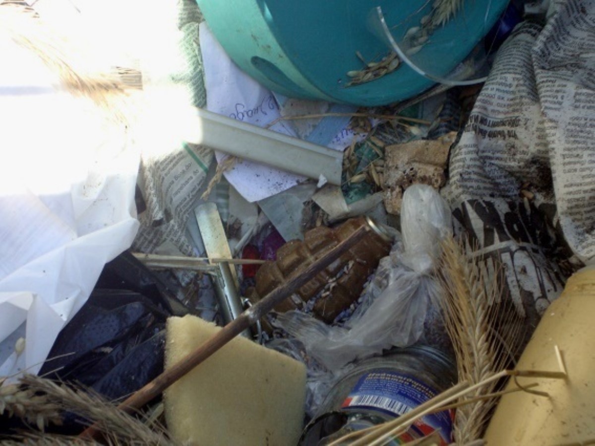 В Оболонском районе Киева в мусорном баке нашли гранату