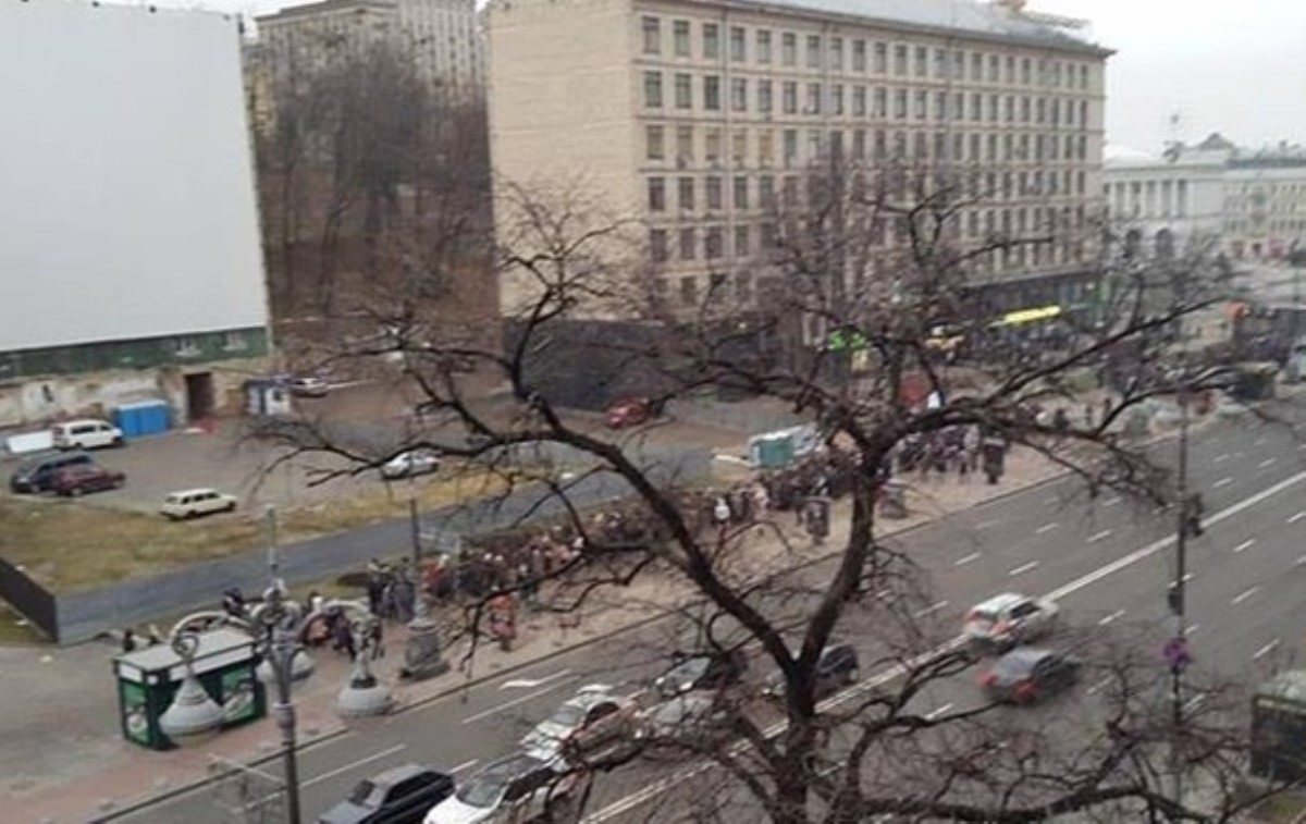 В центр Киева стекаются митингующие