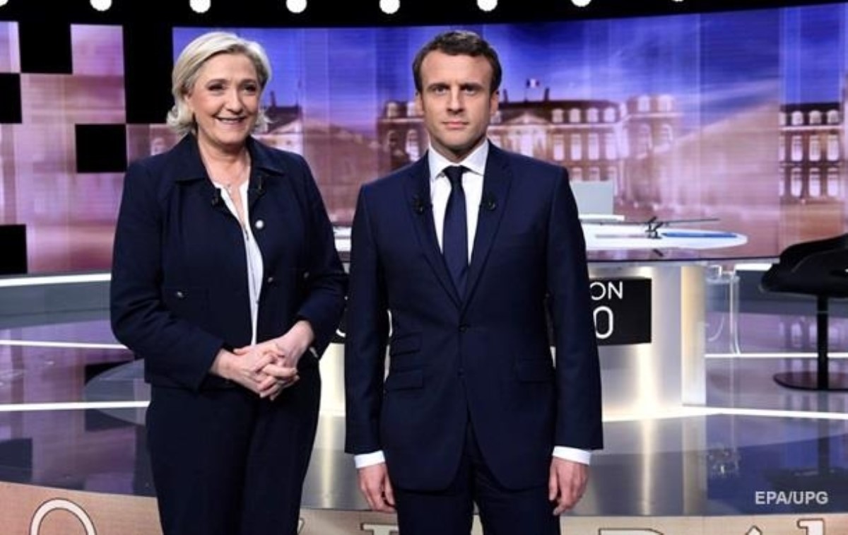 Макрон опередил Ле Пен  на теледебатах