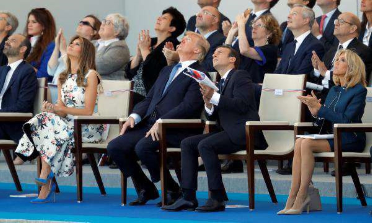 Трамп с супругой посетили военный парад в Париже