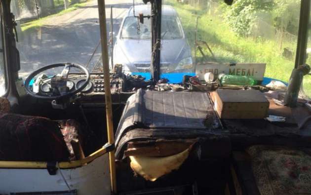 Под Мукачево в автобусе с 67 пассажирами произошел пожар