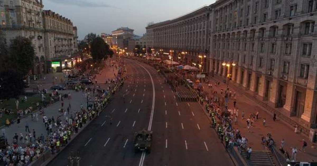 Репетиция военного парада в Киеве: яркие фото с воздуха