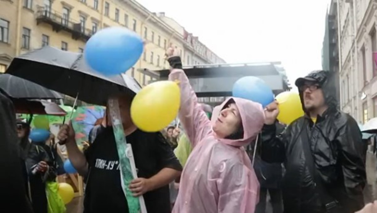 "Крым – не мой!" В Санкт-Петербурге провели смелую акцию в поддержку Украины