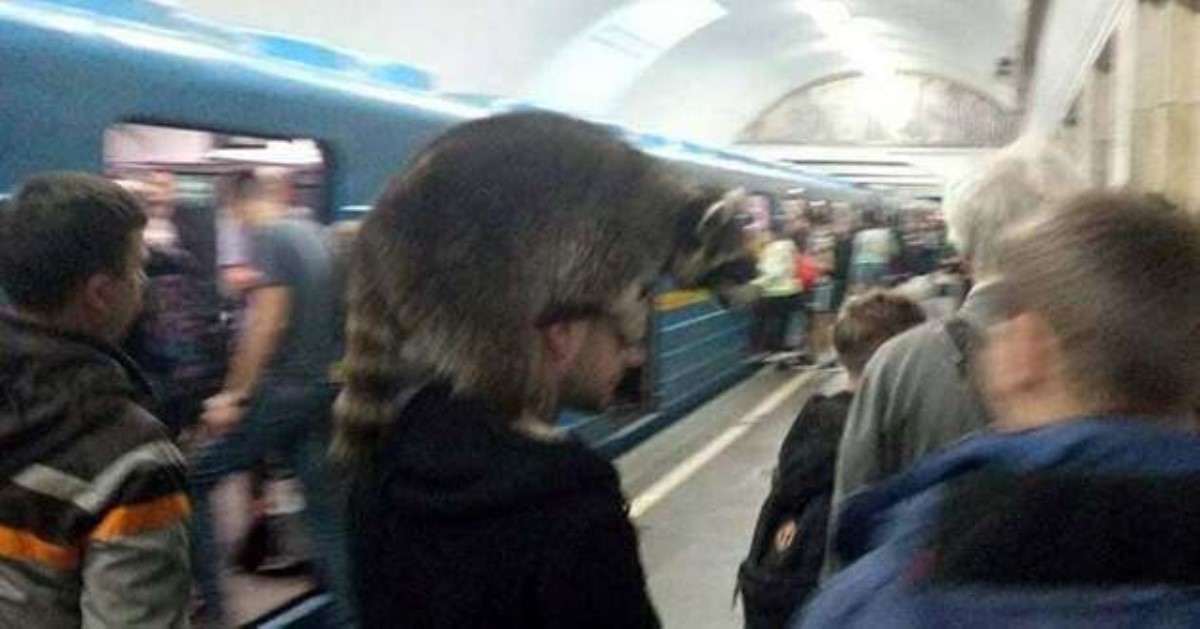 Согреет ваш череп: в сети показали забавное фото из метро Киева