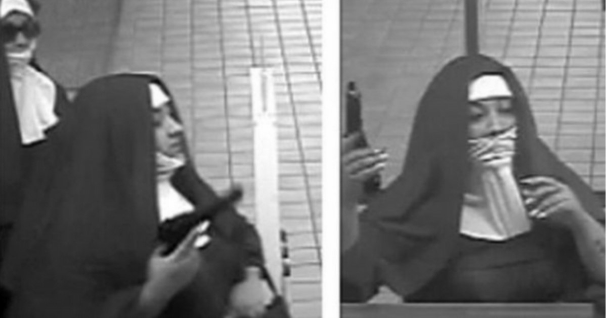 Две монахини с пистолетами ворвались в банк