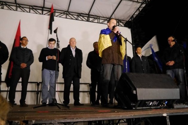 "Михомайдан" в Киеве: Саакашвили и Семенченко продолжили протест