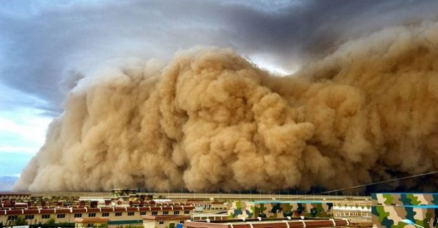 Крупнейшая песчаная буря накрывает Землю