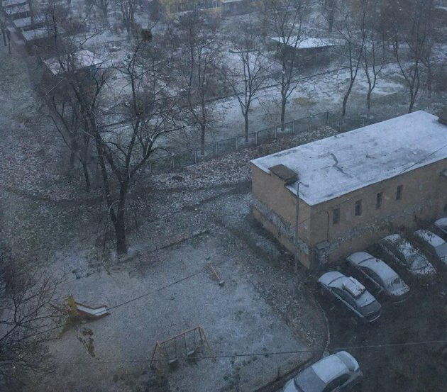Новый год? Соцсети взорвал выпавший в Киеве снег