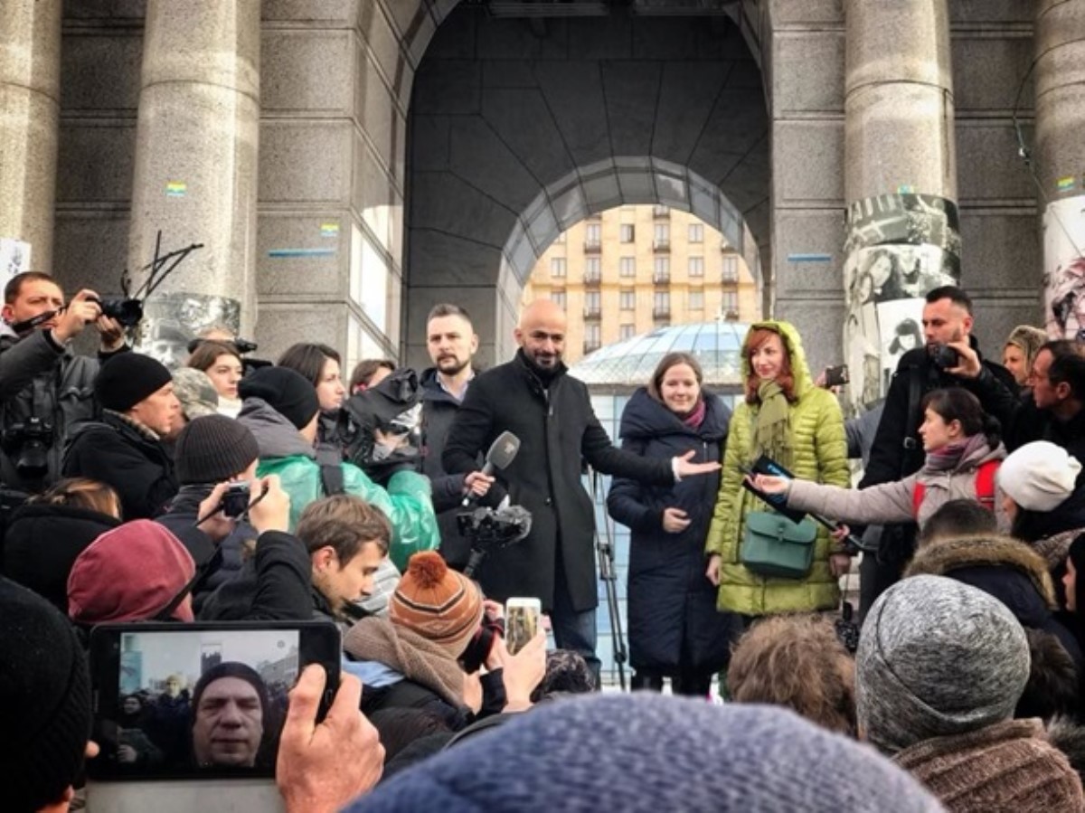 Убийство Веремея: на Майдане собрались журналисты