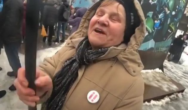 "В*та ищет царя": дикое видео с фанаткой Саакашвили шокировало украинцев