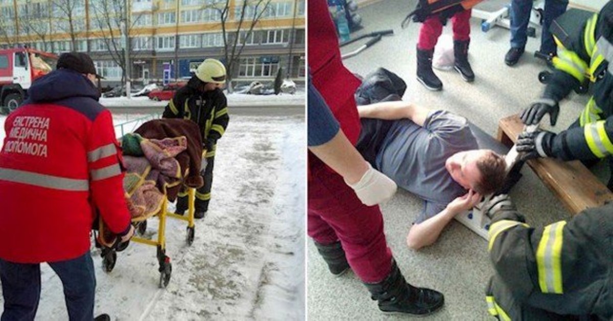 Под Киевом посетитель тренажерного зала проткнул голову крюком
