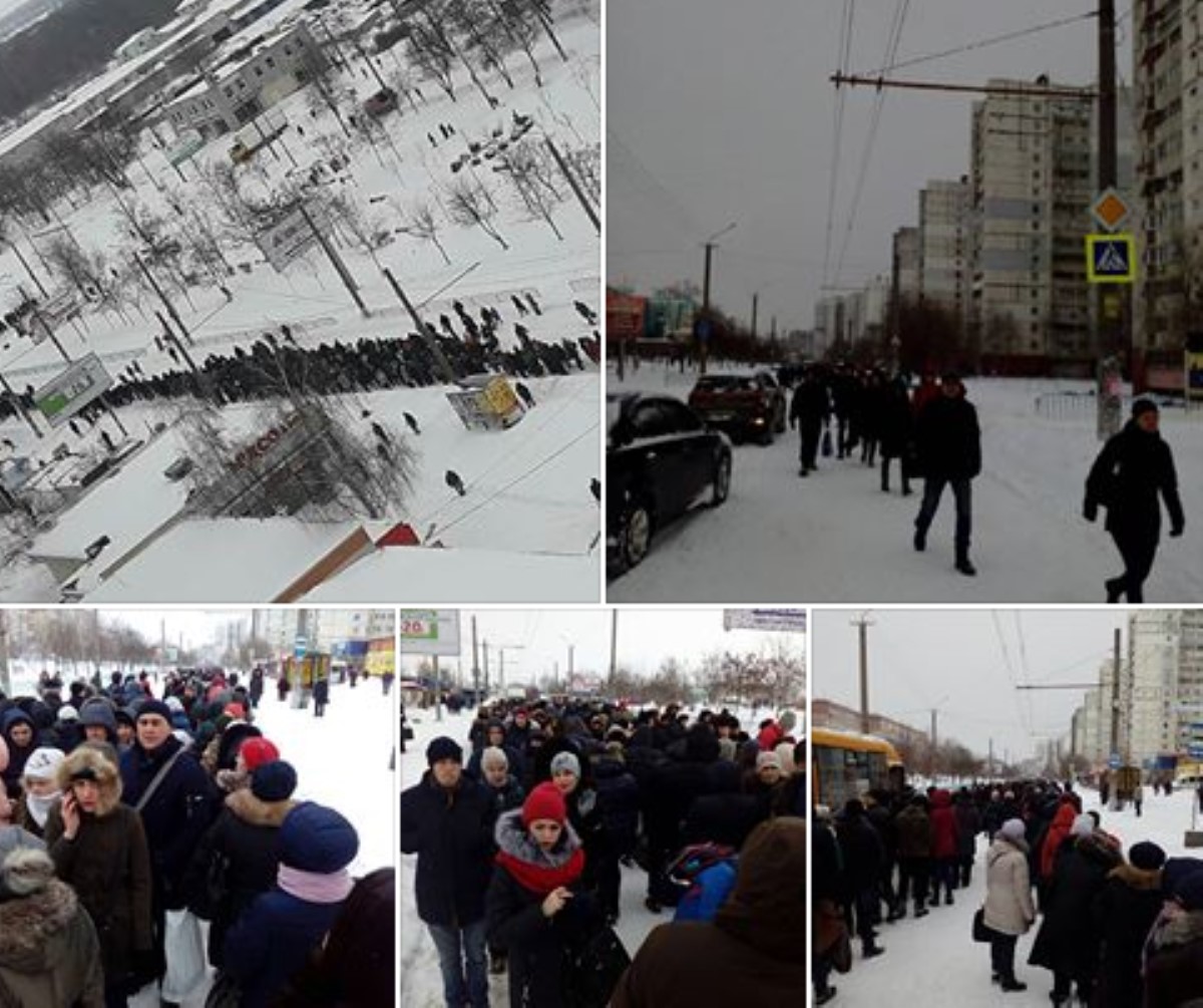 Снежный коллапс в Днепре, заносы остановили транспорт