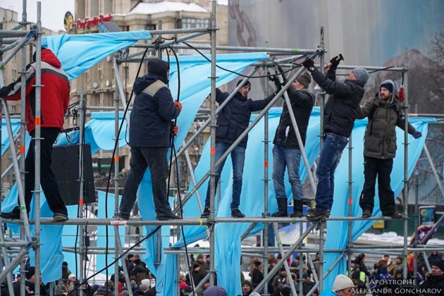 За самовольный демонтаж конструкций на Майдане сторонников Саакашвили накажут