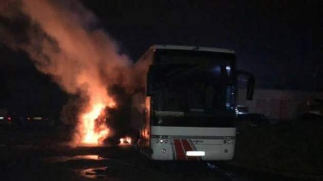 Во Львовской области подожгли польский автобус