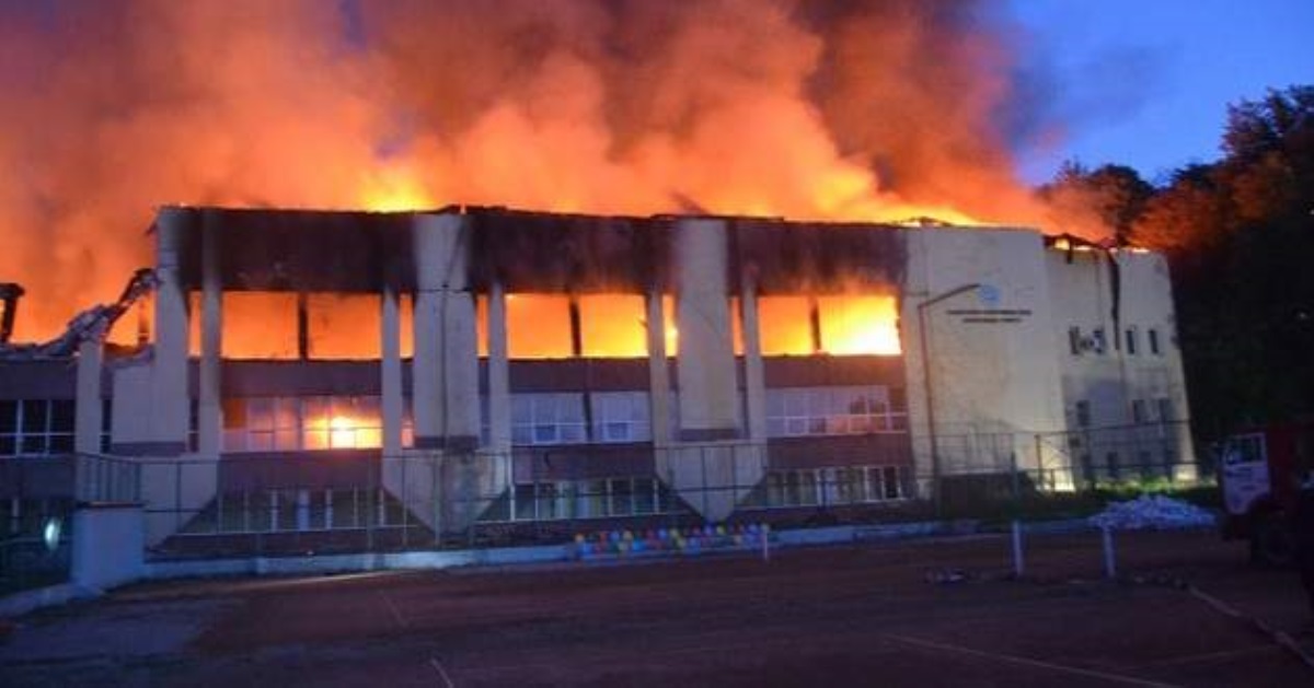 Во Львове произошел масштабный пожар в зданиях Минобороны