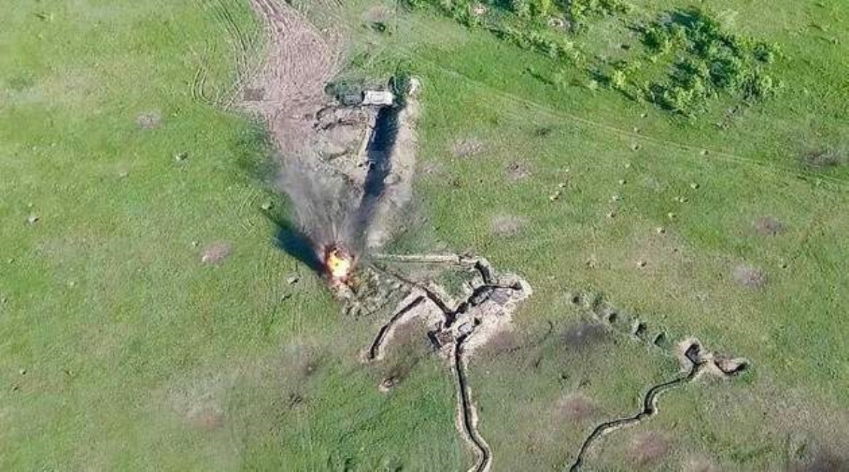 В сети появилось видео меткого удара по позициям боевиков на Донбассе