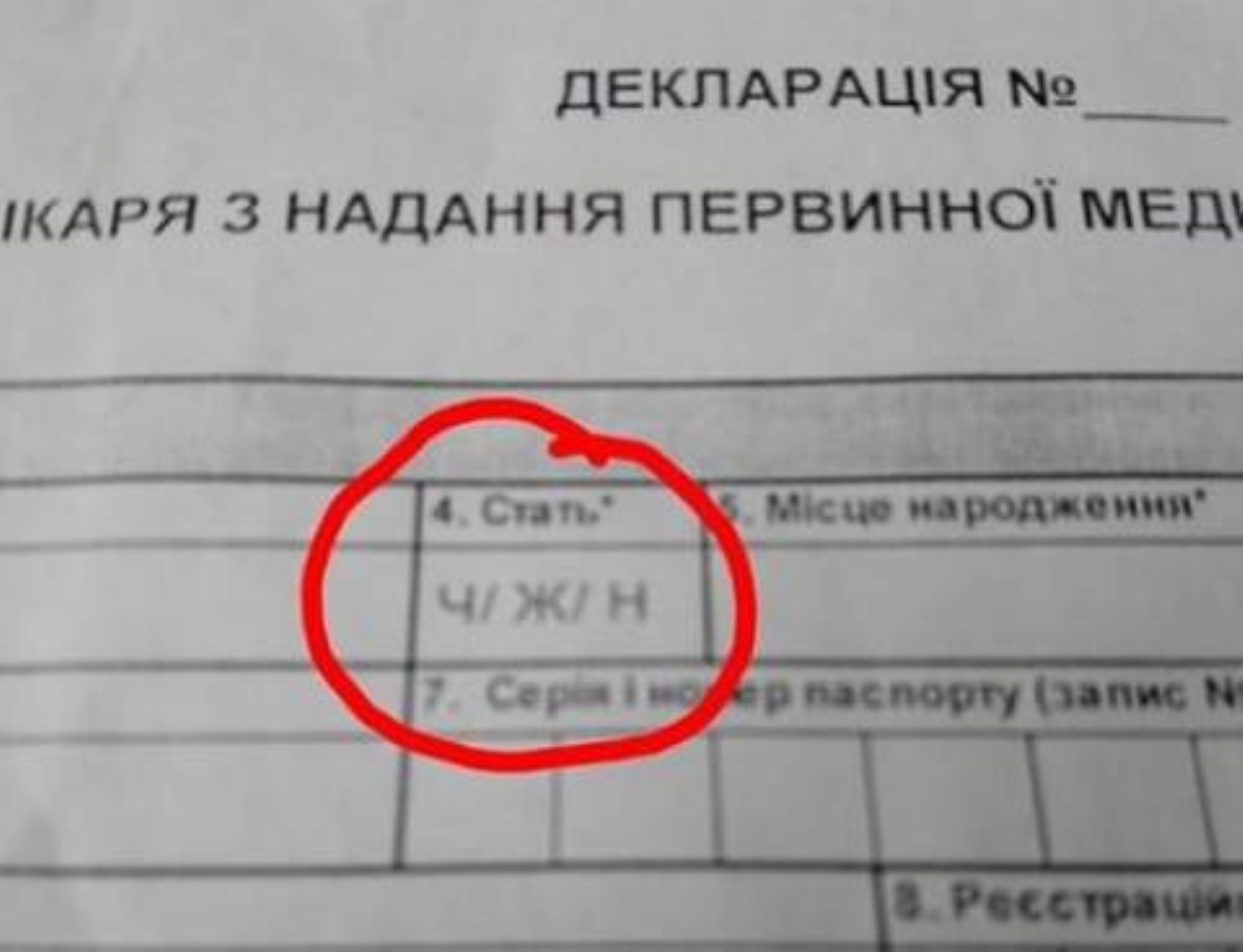 "М", "Ж и "Н": в Украине уже внедрили три пола?