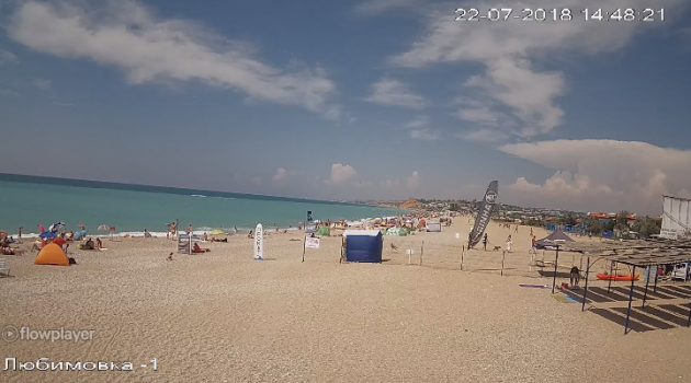 Воскресенье в Крыму: свежие кадры с пляжей Феодосии